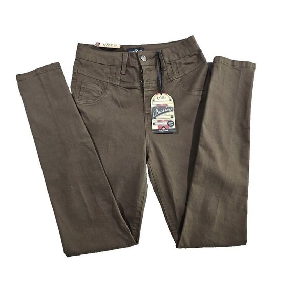 Cello Jeans Size 9 Green Women's Classic Straight Leg Stretch New with Tags - Picture 4 of 16